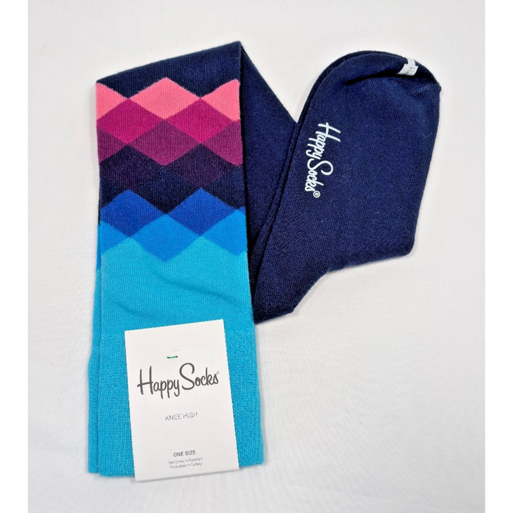 Happy Socks Faded Diamond Sock - Knee High - NEW